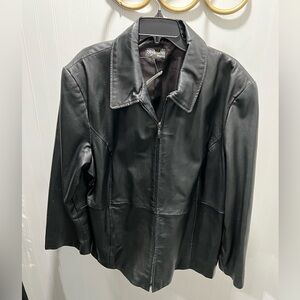 Style & Co Black Leather Jacket